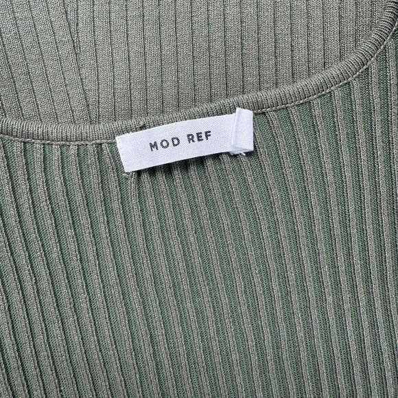 Mod Ref Green Ribbed Midi-Dress - Picture 5 of 6